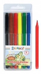 Фломастеры SILWERHOFF "В ГОСТЯХ У СКАЗКИ!"   6цв., невент.колпачок, ПВХ 877030-06 (96)