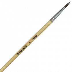 КИСТЬ Пони №3 200189 (BRAUBERG ) (30)