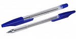 Ручка шариковая BASIC синяя, 0,7мм, прозрачный корпус 026061-02 (50)