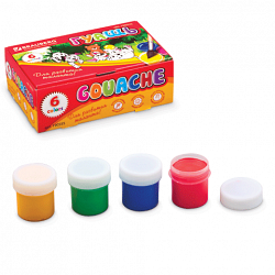 Гуашь   6цв. BRAUBERG 120мл., 190555  (12)