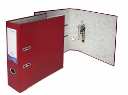 Папка-регистратор SILWERHOF Classic, PVC, корешок 75мм (красный) 355005-04 (50)